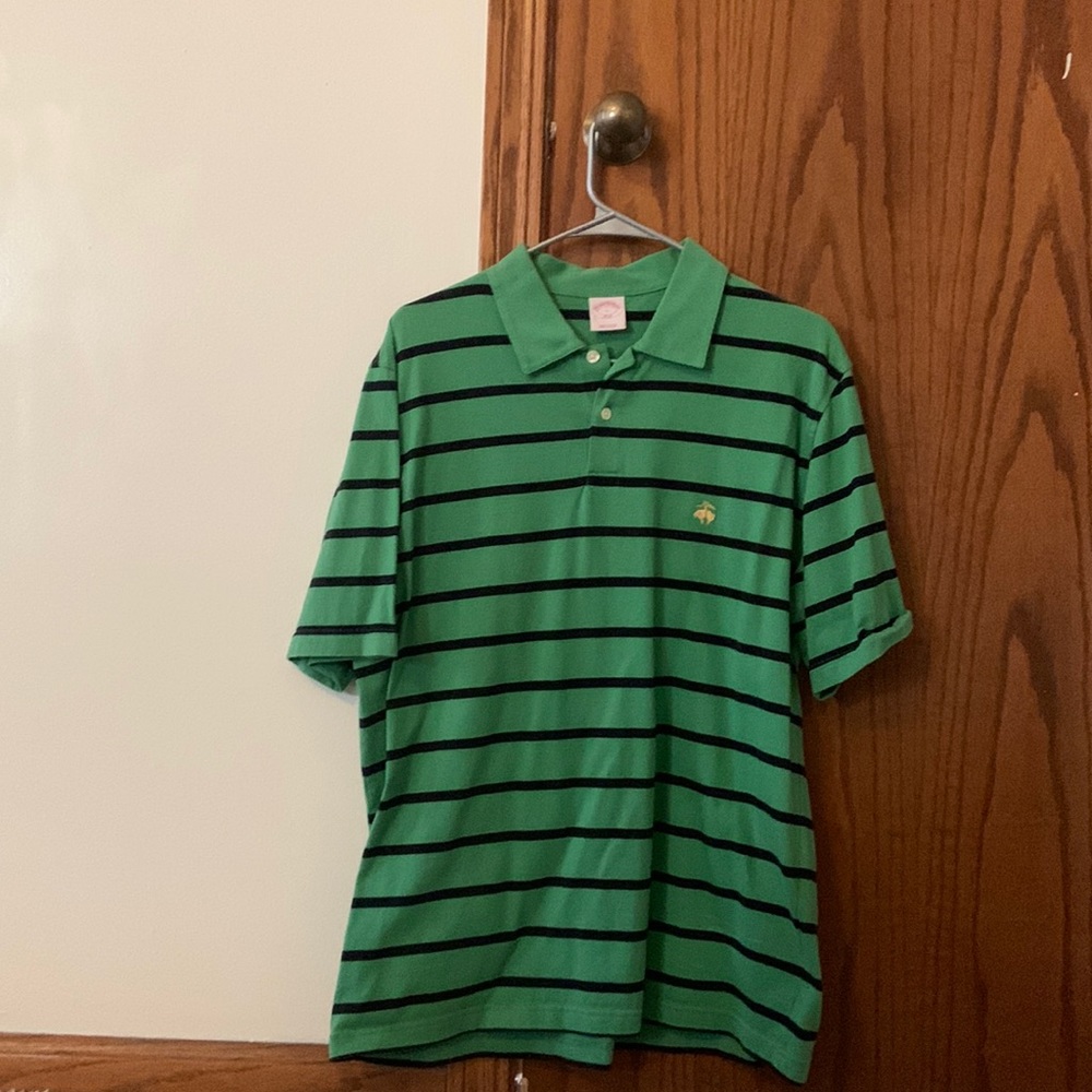 Green Brooks Brothers polo.